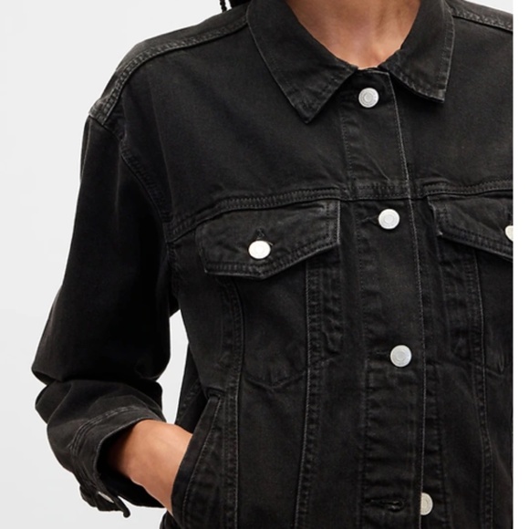 GAP Women’s Icon Denim Jacket – Size Medium – Black – EUC - Picture 6 of 9